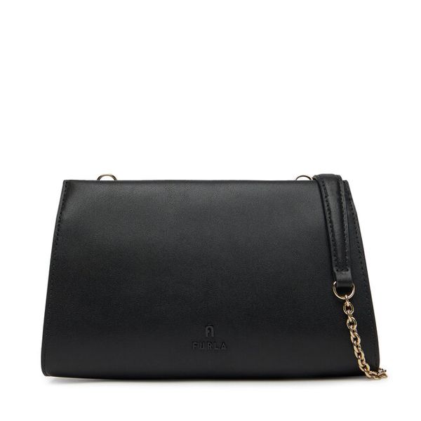 Torebka Furla. Czarne torebki klasyczne damskie Furla, bez wzorów, wizytowe, bez kołnierzyka, bez ramiączek. Za 519.99 zł.