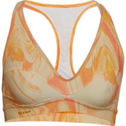 Góra kostiumu kąpielowego surfingowego damska Olaian Ana Surf i Joga Salty Flow. Czerwone bikini damskie OLAIAN, bez wzorów. Za 49.99 zł.