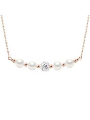 Mitzuko Srebrny naszyjnik z perłami - dł. 42 cm rozmiar: onesize. Szare naszyjniki damskie Mitzuko, srebrne. Za 252.99 zł.