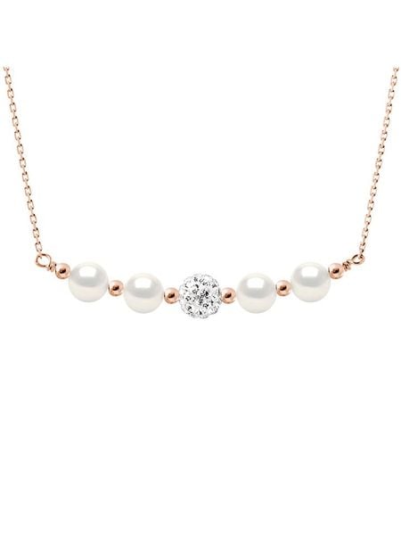 Mitzuko Srebrny naszyjnik z perłami - dł. 42 cm rozmiar: onesize. Szare naszyjniki damskie Mitzuko, srebrne. Za 252.99 zł.