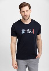 T-shirt z motywem rowerowym T-RAD. Niebieskie t-shirty męskie Volcano, na lato, l, bez wzorów, z bawełny, bez kołnierzyka. Za 59.99 zł.