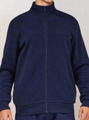 Rozpinana bluza ze stójką - granatowy. Niebieskie bluzy bez kaptura męskie Sinsay, l. Za 59.99 zł.