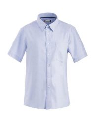 Clique koszula Oxford Cambridge krótki rękaw 100% bawełna – royal blue. Niebieskie koszule męskie CLIQUE, m, bez wzorów, z bawełny, bez kołnierzyka, bez ramiączek. Za 215.27 zł.