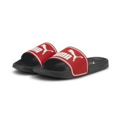 Klapki unisex PUMA Leadcat 2.0. Czarne klapki damskie Puma, bez wzorów, z materiału, bez obcasa. Za 129.99 zł.