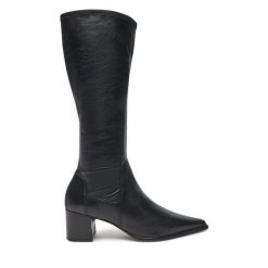 Kozaki Vagabond Shoemakers. Czarne kozaki damskie Vagabond Shoemakers, bez obcasa, na słupku. Za 899.99 zł.