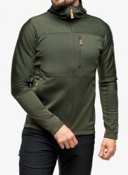 Bluza turystyczna męska Fjallraven Abisko Trail Fleece. Zielone bluzy z kapturem męskie Fjällräven, l, z dzianiny. Za 555.49 zł.