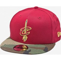 New Era - Czapka Team Camo 9fifty Cleveland Cavaliers. Pomarańczowe czapki męskie New Era, bez wzorów, z tkaniny. W wyprzedaży za 59.90 zł.