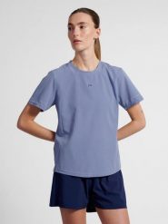 Koszulka damska Newline Breathe. Niebieskie bluzki sportowe damskie Newline, l, z materiału, bez kołnierzyka, bez ramiączek. Za 219.50 zł.