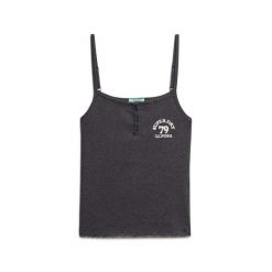 Damski top zapinany na guziki Superdry Essential. Szare topy damskie Superdry., bez wzorów, bez kołnierzyka. Za 119.30 zł.