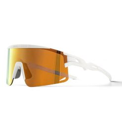 Polaryzacyjne okulary kolarskie z ochroną UV i wkładką korekcyjną. Białe okulary przeciwsłoneczne męskie ROCKBROS, z materiału. Za 182.00 zł.
