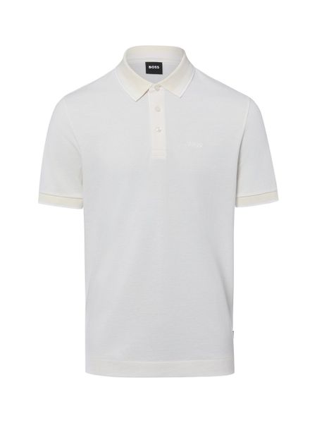BOSS koszulka polo Mężczyźni Bawełna (100%) biały, XL. Białe koszulki polo męskie Boss, m, bez wzorów, z bawełny, bez ramiączek. Za 599.95 zł.