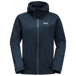 Kurtka hardshell damska Jack Wolfskin Pack & Go Shell. Niebieskie kurtki damskie Jack Wolfskin, s, bez wzorów, z hardshellu, bez kaptura. Za 549.00 zł.