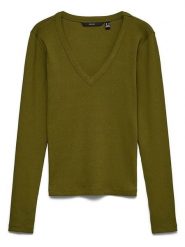 Vero Moda Koszulka w kolorze oliwkowym rozmiar: S. Brązowe bluzki damskie Vero Moda, s, bez wzorów, z bawełny, bez kołnierzyka. Za 73.95 zł.