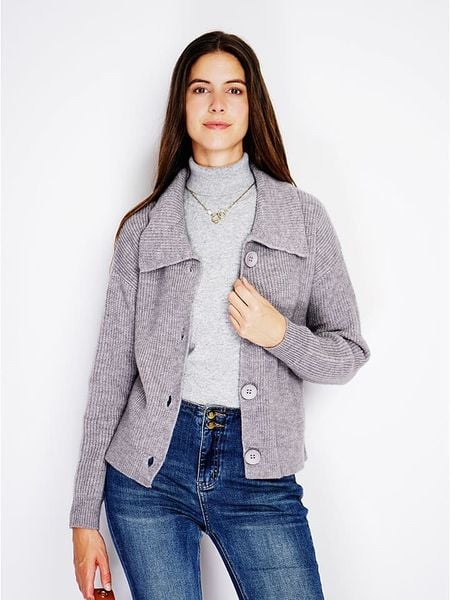 William de Faye Kardigan w kolorze jasnoszarym rozmiar: 36. Szare kardigany damskie William De Faye, bez wzorów, z kaszmiru. Za 157.35 zł.