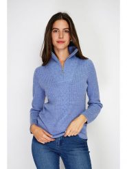 William de Faye Sweter w kolorze błękitnym rozmiar: 36. Niebieskie golfy damskie William De Faye, bez wzorów, z kaszmiru, bez ramiączek. Za 179.95 zł.