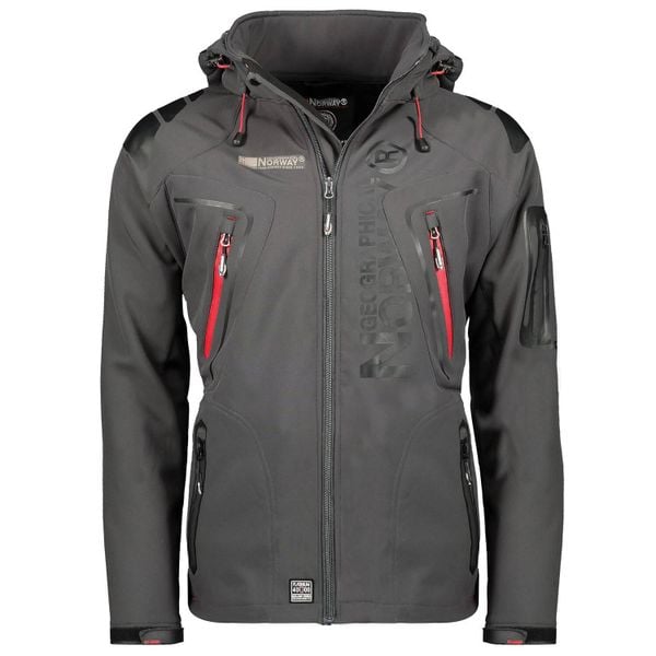 Kurtka softshell męska Geographical Norway Techno DB MEN 056 (WU4563H/GN-DARK. Szare kurtki softshell damskie Geographical Norway, m, bez wzorów, z softshellu, bez kaptura. Za 269.00 zł.