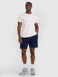 4F Spodenki treningowe szybkoschnące męskie - granatowe XXL. Niebieskie szorty sportowe męskie 4f, m, z dzianiny, na fitness i siłownię. Za 149.99 zł.