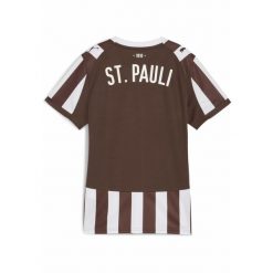 Damska koszulka domowa FC St. Pauli 25/26 PUMA Espresso Brown White. Białe bluzki damskie Puma, xl, bez wzorów, sportowe, bez kołnierzyka, bez ramiączek. Za 399.00 zł.