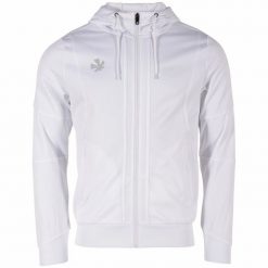 Dziecięca kurtka dresowa z kapturem i zamkiem błyskawicznym Reece Australia Clev. Białe kurtki treningowe męskie REECE, s, bez wzorów, z dresówki, na fitness i siłownię. Za 218.60 zł.