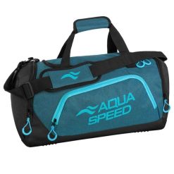Aqua Speed - Średnia torba sportowa basenowa wentylowana z kieszenią. Czarne torby męskie na ramię Aqua-Speed, bez wzorów, z materiału, na ramię, małe. Za 109.99 zł.