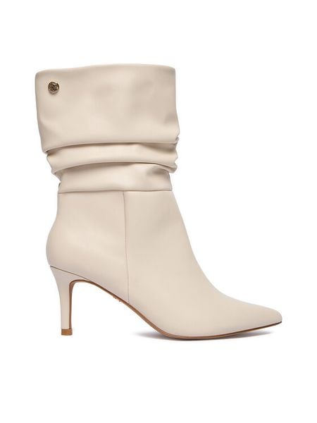 Nine West Botki CEO-SAMIRA-01 Écru. Botki damskie Nine West, z materiału, bez obcasa, na szpilce, bez zapięcia. Za 149.99 zł.