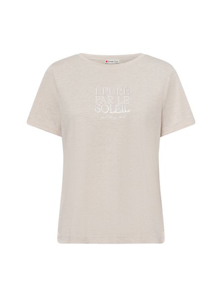 Street One Koszulka Kobiety beżowy, 44. Brązowe t-shirty damskie Street One, bez wzorów, z syntetyku, bez kołnierzyka. Za 89.95 zł.
