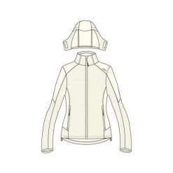 Damska kurtka z kapturem zapinana na zamek CMP. Białe kurtki damskie CMP, bez wzorów, z softshellu, z kapturem. Za 403.50 zł.