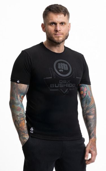 T-Shirt bawełniany Premium z logo DBX Bushido. Czarne t-shirty męskie DBX BUSHIDO, l, bez wzorów, z bawełny, bez kołnierzyka. Za 109.99 zł.
