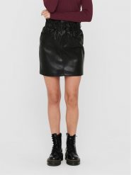 ONLY Spódnica z imitacji skóry 15206801 Czarny Regular Fit. Czarne spódniczki damskie Only, m, bez wzorów, ze skóry. Za 169.99 zł.