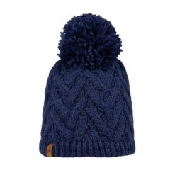 BUFF GORRO HAT CARYN - dzianinowa czapka zimowa azul denim. Niebieskie czapki męskie Buff, na zimę, bez wzorów, z denimu. Za 156.05 zł.