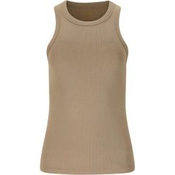 Damski tank top Athlecia Lenga. Brązowe topy damskie Athlecia, bez wzorów, bez ramiączek. Za 176.50 zł.