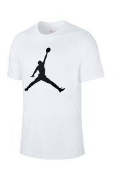 Koszulka sportowa męska Nike Air Jordan Jumpman SS. Białe t-shirty sportowe męskie Jordan, m, z bawełny, bez ramiączek. Za 311.00 zł.