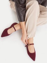 MEXX Baleriny EO-WS1314-01 Bordowy. Czerwone baleriny damskie Mexx, bez wzorów, bez obcasa. Za 299.99 zł.