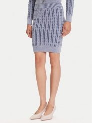Guess Spódnica mini W5YD68 Z3OU0 Niebieski Regular Fit. Niebieskie spódniczki damskie Guess, l, z aplikacjami, z bawełny, mini. Za 279.99 zł.