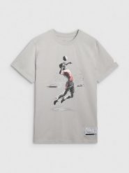 4F T-shirt regular z nadrukiem siatkarskim męski - szary XL. Szare t-shirty męskie 4f, l, bez wzorów, z bawełny, bez kołnierzyka. Za 69.99 zł.