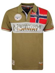 Geographical Norway Koszulka polo "Kidney" w kolorze khaki rozmiar: XL. Brązowe koszulki polo męskie Geographical Norway, xl, bez wzorów, z bawełny, bez ramiączek. Za 88.02 zł.