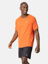 Odlo Koszulka sportowa "Essential Chill" w kolorze pomarańczowym rozmiar: XL. Pomarańczowe t-shirty sportowe męskie Odlo, s, z materiału, bez ramiączek, outdoorowe. Za 105.38 zł.
