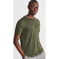 Gładki T-shirt - Turkusowy. Niebieskie t-shirty damskie Reserved, l, bez wzorów, bez kołnierzyka. Za 24.99 zł.