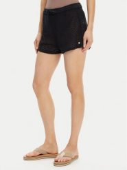 Roxy Szorty plażowe ERJX603449 Czarny Regular Fit. Czarne szorty damskie Roxy, bez wzorów, z bawełny. Za 149.99 zł.