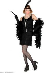 Widmann 2-częściowy kostium "20s Flapper" w kolorze czarnym rozmiar: XL. Czarne stroje jednoczęściowe damskie Widmann, s, bez wzorów. Za 113.99 zł.
