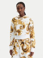 Versace Jeans Couture Bluza 80HAI313 FS196 Biały Regular Fit. Białe bluzy bez kaptura damskie Versace Jeans Couture, l, z bawełny. Za 1,489.00 zł.