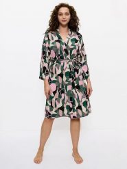 Triumph Sukienka w kolorze zielono-jasnoróżowym rozmiar: 44-46. Różowe sukienki damskie Triumph, na co dzień, bez wzorów, z tkaniny, bez kołnierzyka, bez ramiączek, midi, proste. Za 113.63 zł.