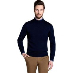 Sweter OTTAVIO SWG000040. Brązowe swetry męskie Giacomo Conti, m, bez wzorów, z wełny, bez kołnierzyka. Za 199.00 zł.
