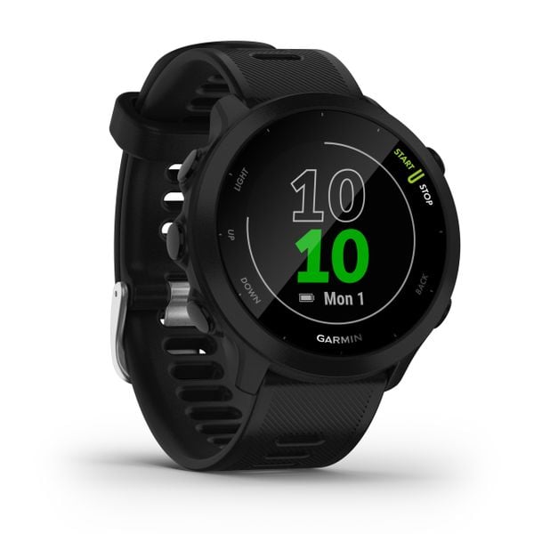 Zegarek do biegania z GPS Garmin Forerunner 55 Black. Czarne zegarki damskie GARMIN. Za 679.99 zł.