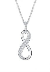 Elli Damski wisiorek Infinity z kryształami cyrkonii w srebrze próby 925 Sterling Silver Naszyjniki 1 ct. Szare naszyjniki damskie Elli, srebrne. Za 293.99 zł.