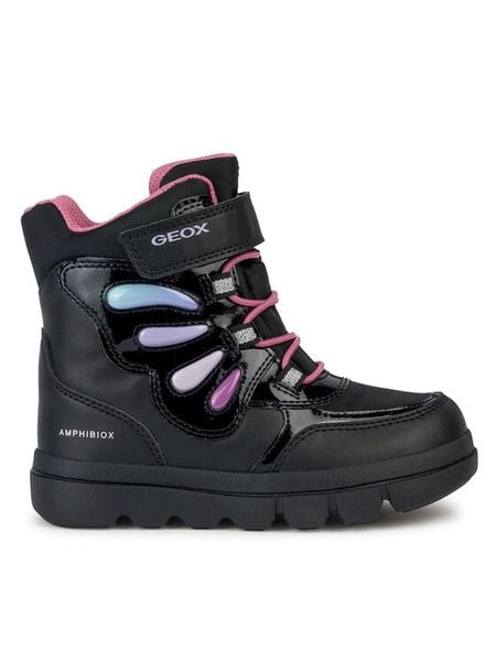 Geox Kozaki J Willaboom Girl B A J36HWA 054FU C9240 M Czarny. Czarne kozaki dziewczęce Geox, bez wzorów, ze skóry, bez obcasa. Za 209.99 zł.