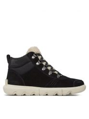 Sorel Botki Explorer Next™ Hiker Wp NL5028-010 Czarny. Czarne botki damskie Sorel, ze skóry, bez obcasa, na płaskiej podeszwie, bez zapięcia. Za 549.99 zł.