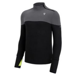 Sweter 1/4 zip Macron Run Fcc Barney. Czarne swetry męskie Macron, s, bez wzorów, z materiału, bez kołnierzyka. Za 311.50 zł.