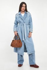 Płaszcz damski jeansowy LIU JO. Płaszcze damskie Liu Jo, bez wzorów, z jeansu. Za 1,289.00 zł.