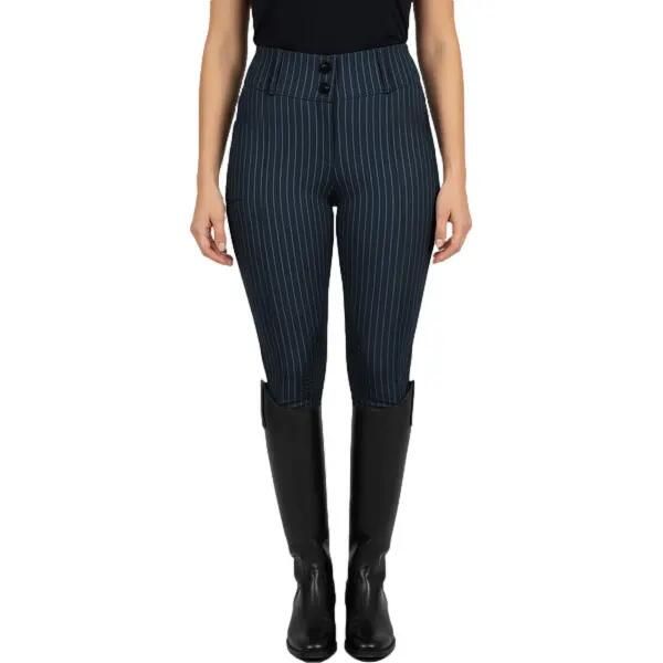 Spodnie jeździeckie w paski z wkładkami na kolana damskie PS of Sweden Penny. Niebieskie spodnie materiałowe damskie PS OF SWEDEN, bez wzorów, z materiału, eleganckie. Za 558.00 zł.